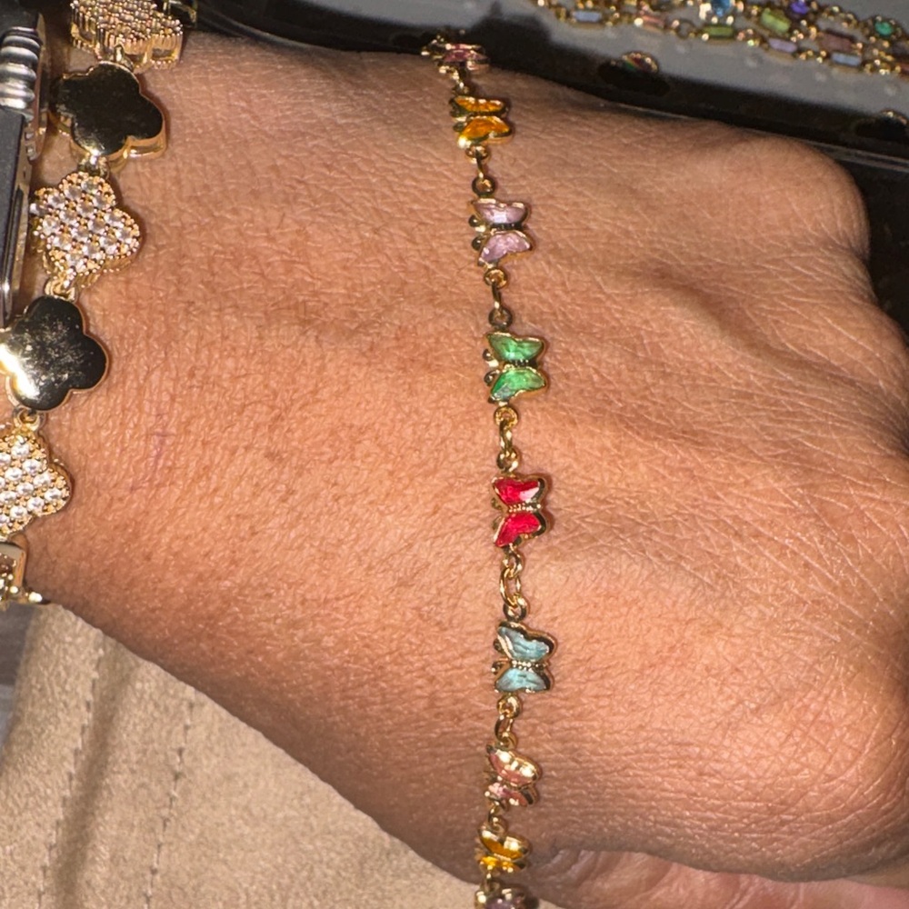 Colorful Butterfly Charm Bracelet
